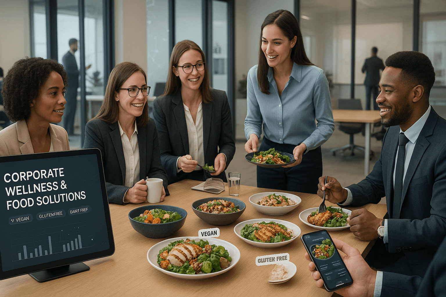 Company dashboard with employee food profiles